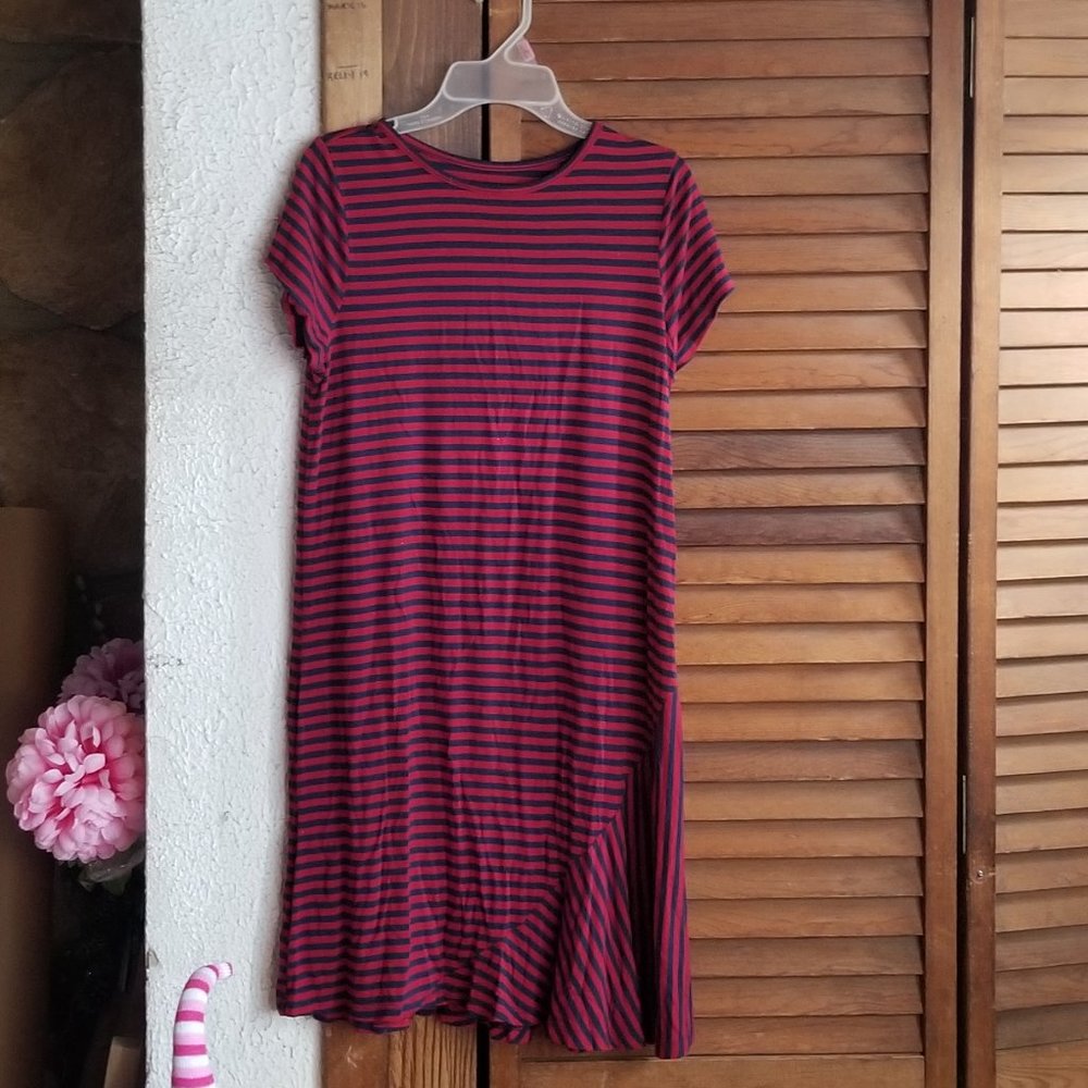 Wonder Nation XL(14-16) black/red striped dress
